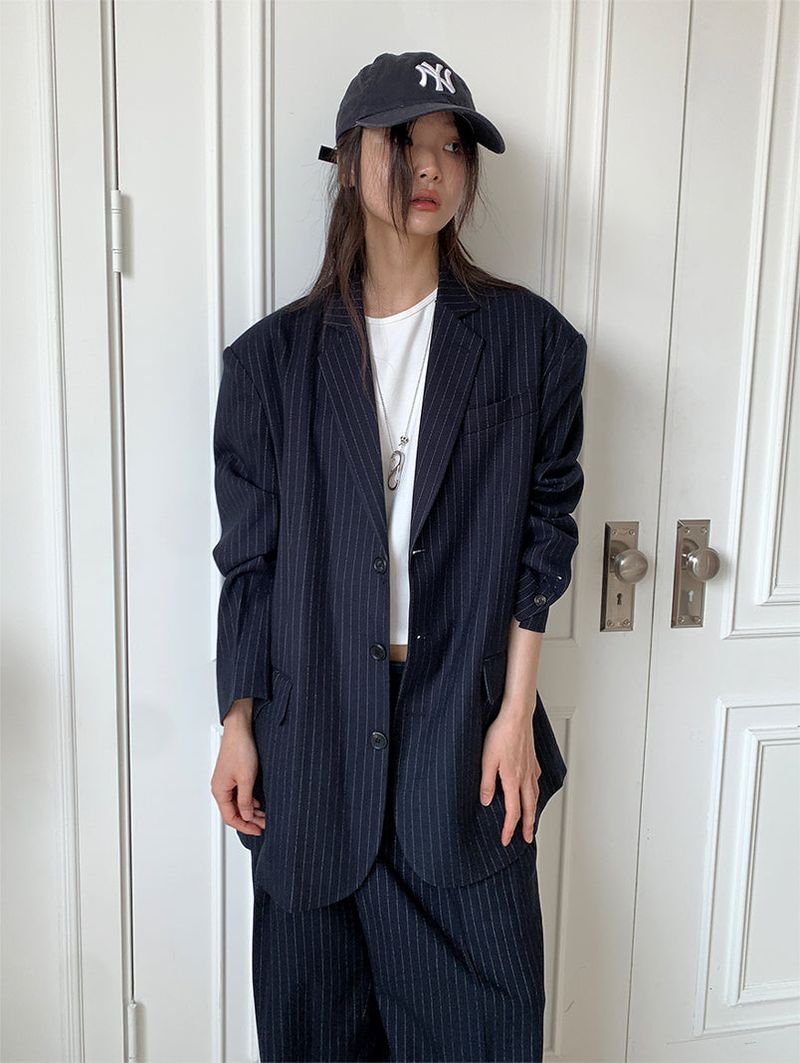 PAPERMOON PIN STRIPE PLEATE TROUSER