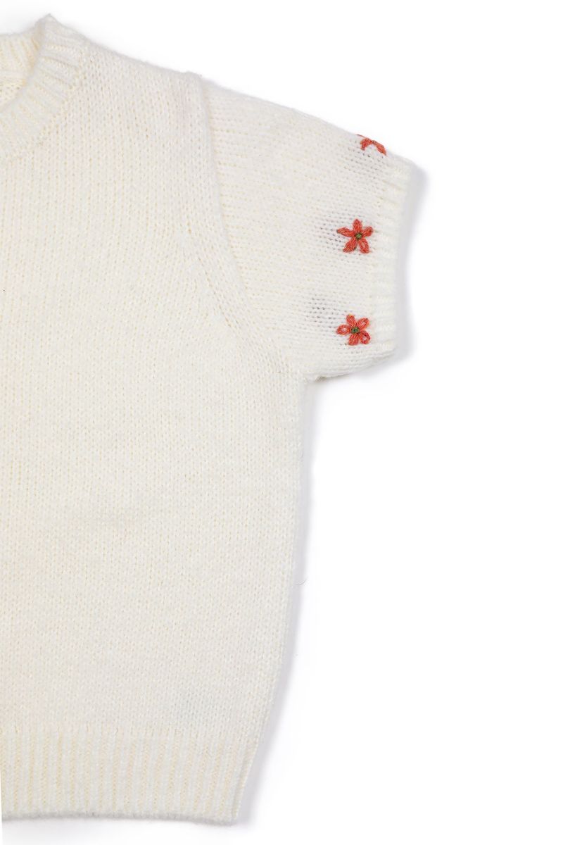 Mini Flower Short Knit [Ivory]