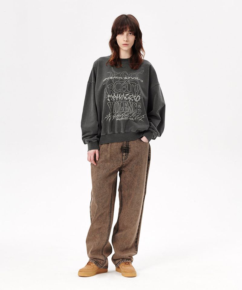 MULTI-LOGO PIGMENT SWEATSHIRT