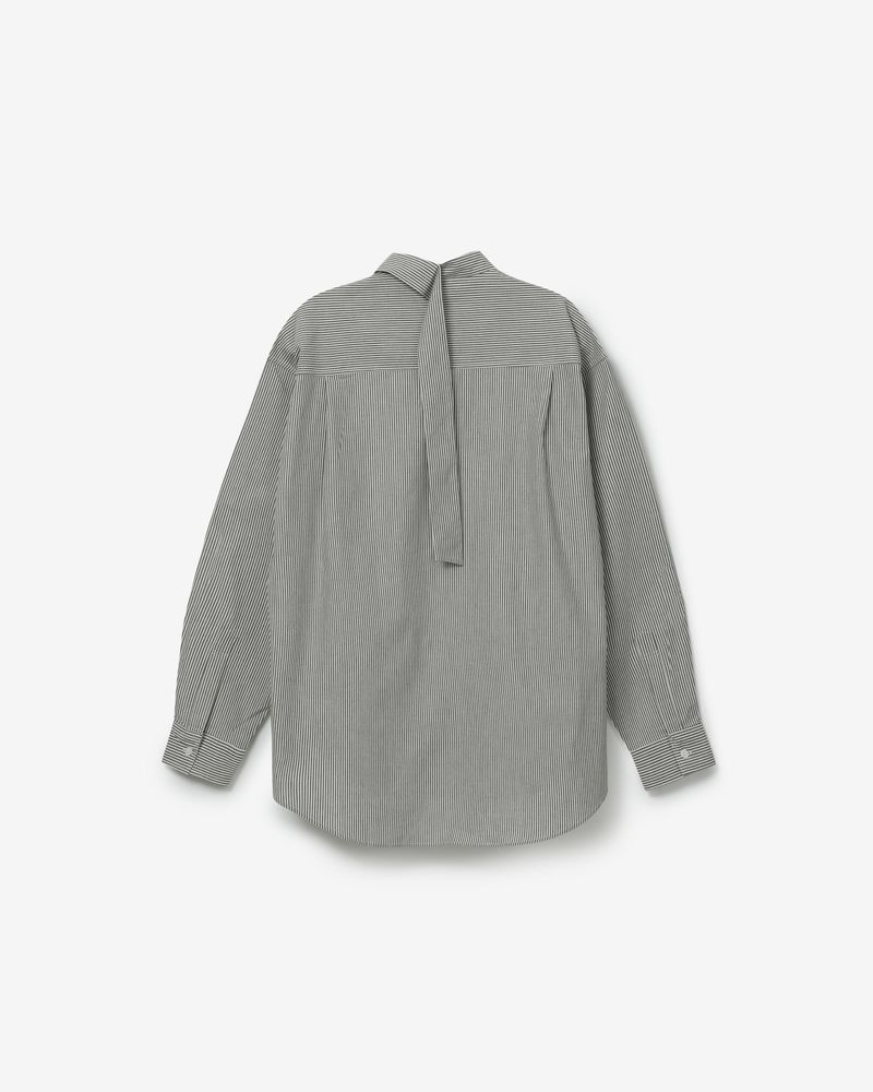 Oxpord drop tie shirts [stripe BLACK]