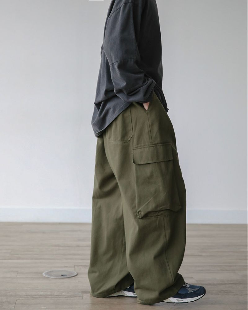 NA 3D CARGO COTTON PANTS