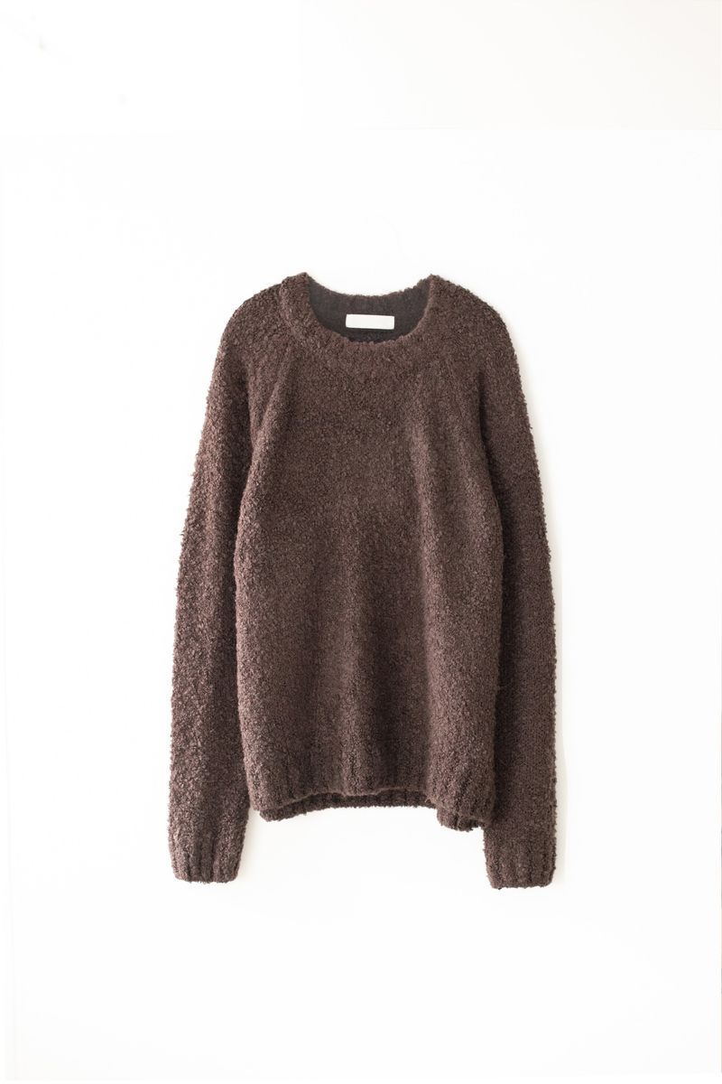 PLAT DU JOUR(プラドゥジュール)の「Coil round knit (Brown)(Tops)」
