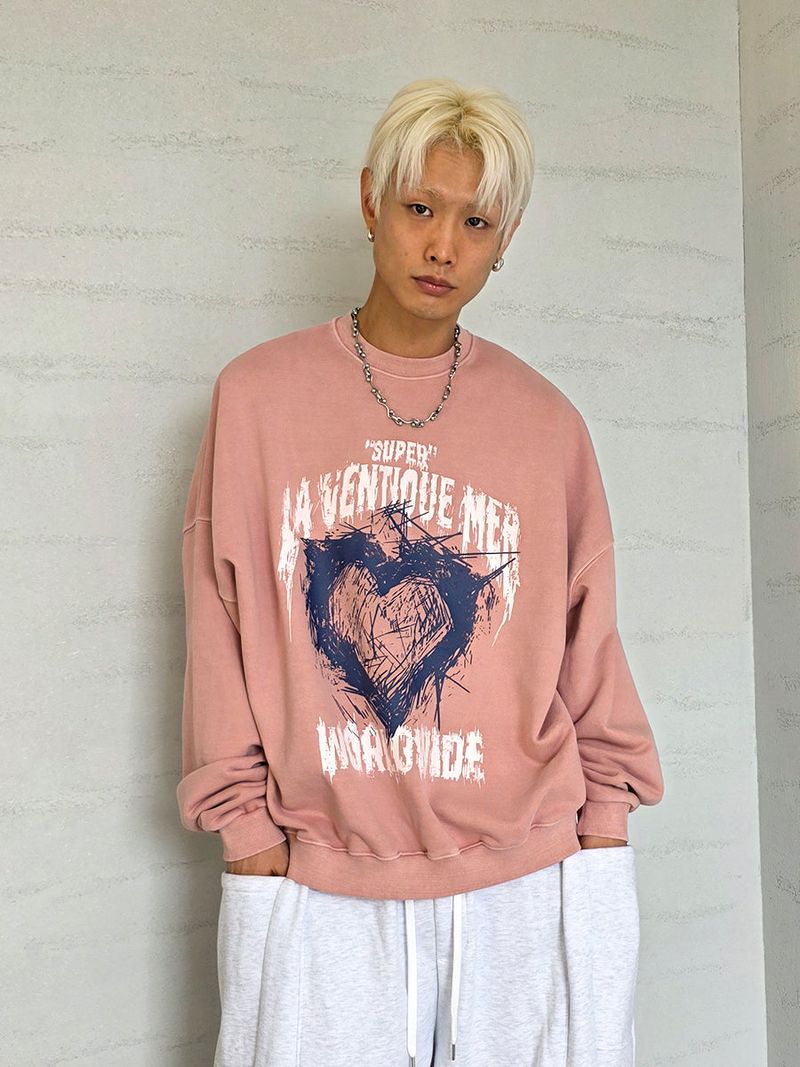 VENTIQUE Broken heart sweatshirt 3color