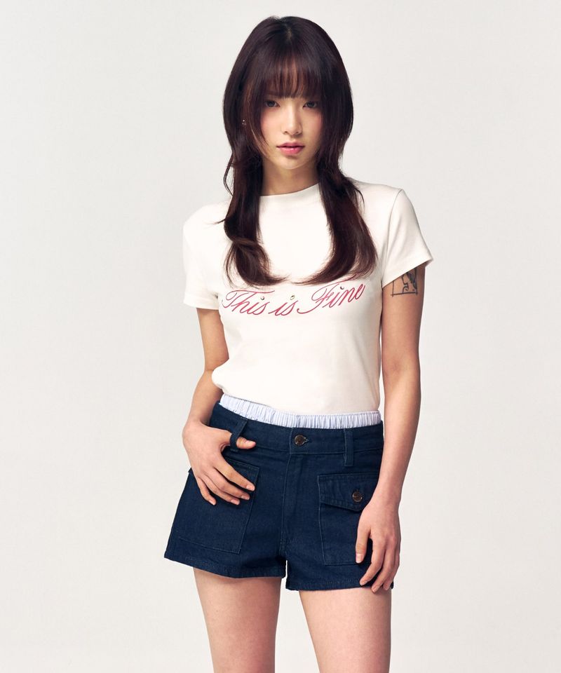 Cropped Signature Tee