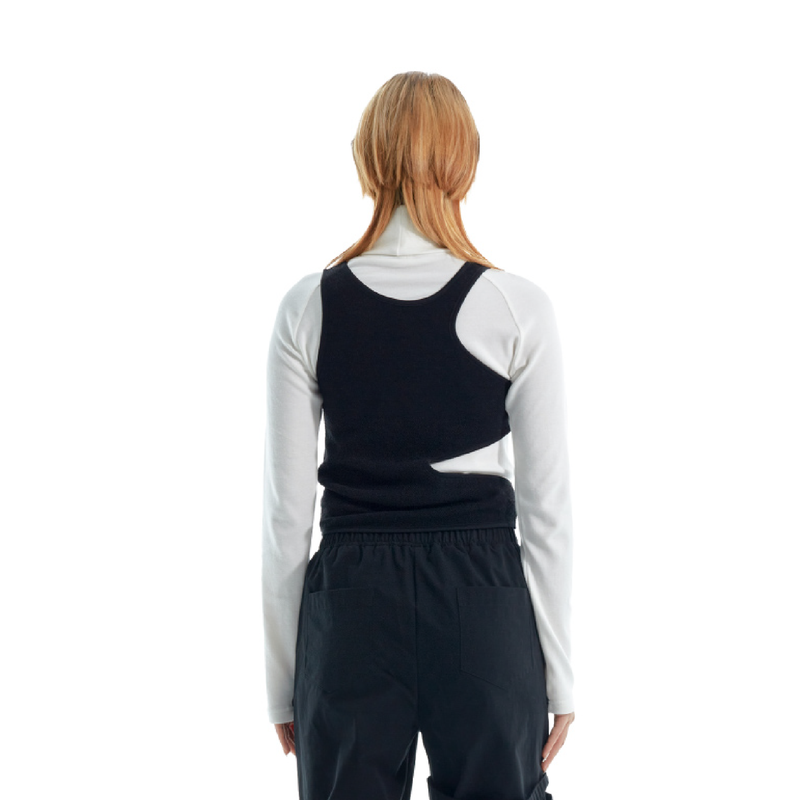 HOLE KNIT TOP set : "Not your business"