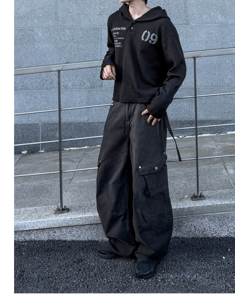 Rawden strap wide cargo pants