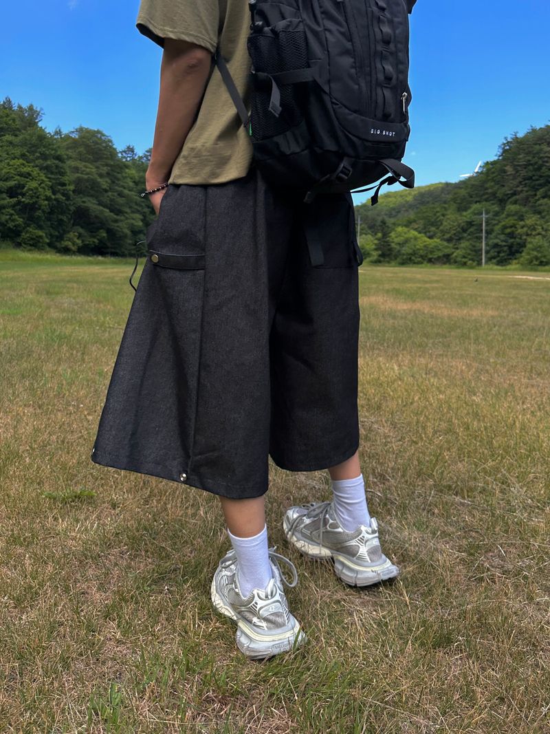 Fold Jeans 8-part Bermuda Pants 2C