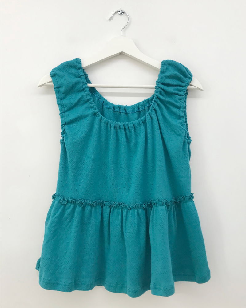 Meadow punched frill sleeveless top (2color) 