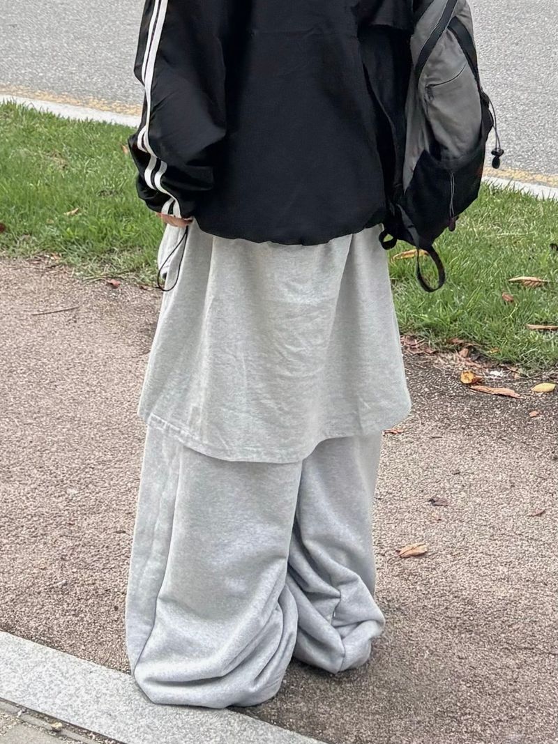 wrap layered balloon sweatpants