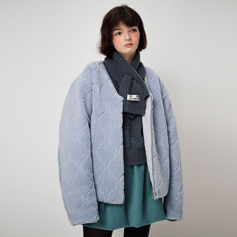 HEART REVERSIBLE JACKET_BABY BLUE