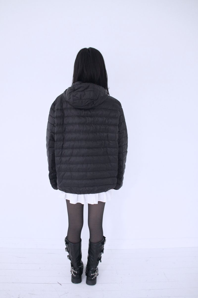 Duck-Down Light Hooded Slim Lightweight Padded (2colors)