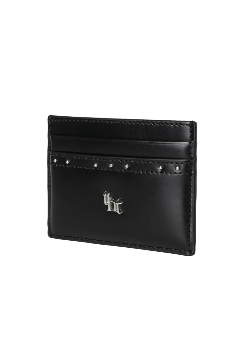 【即日発送】Classic stud card holder - black 