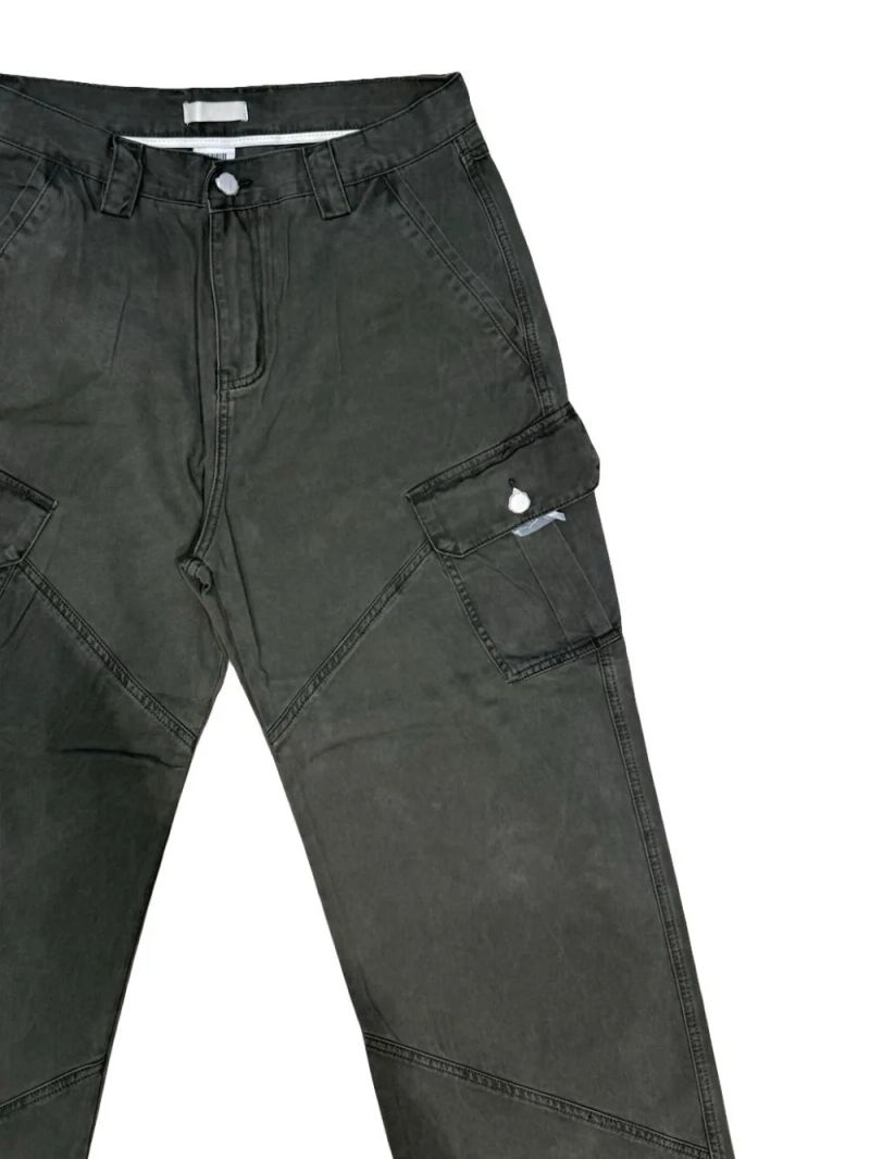 LMN Paneled Washed Cargo Wide Pants (3 colors)