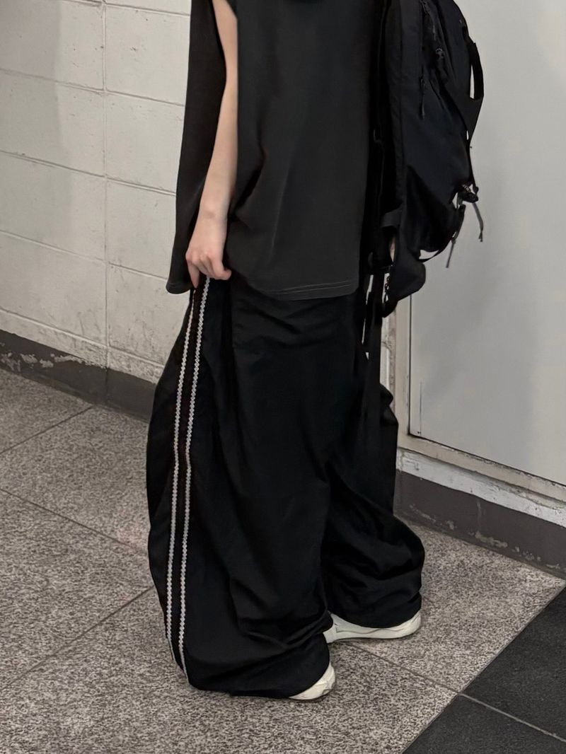 ethnic track nylon pants
