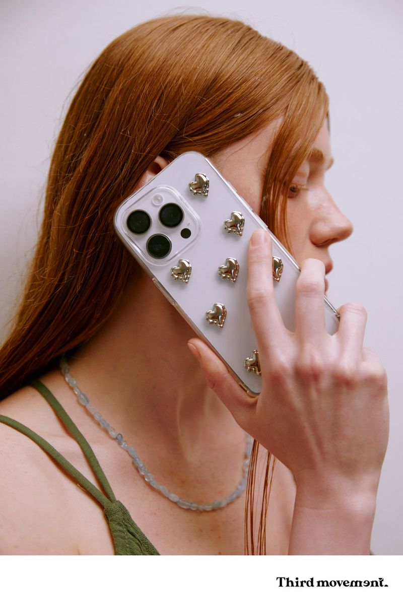 Metal Melting Heart Phone Case