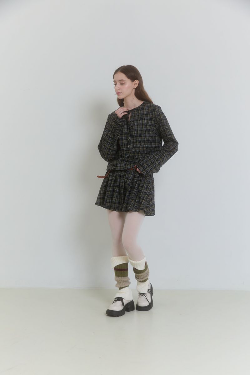 FROSTED CHECK DRESS