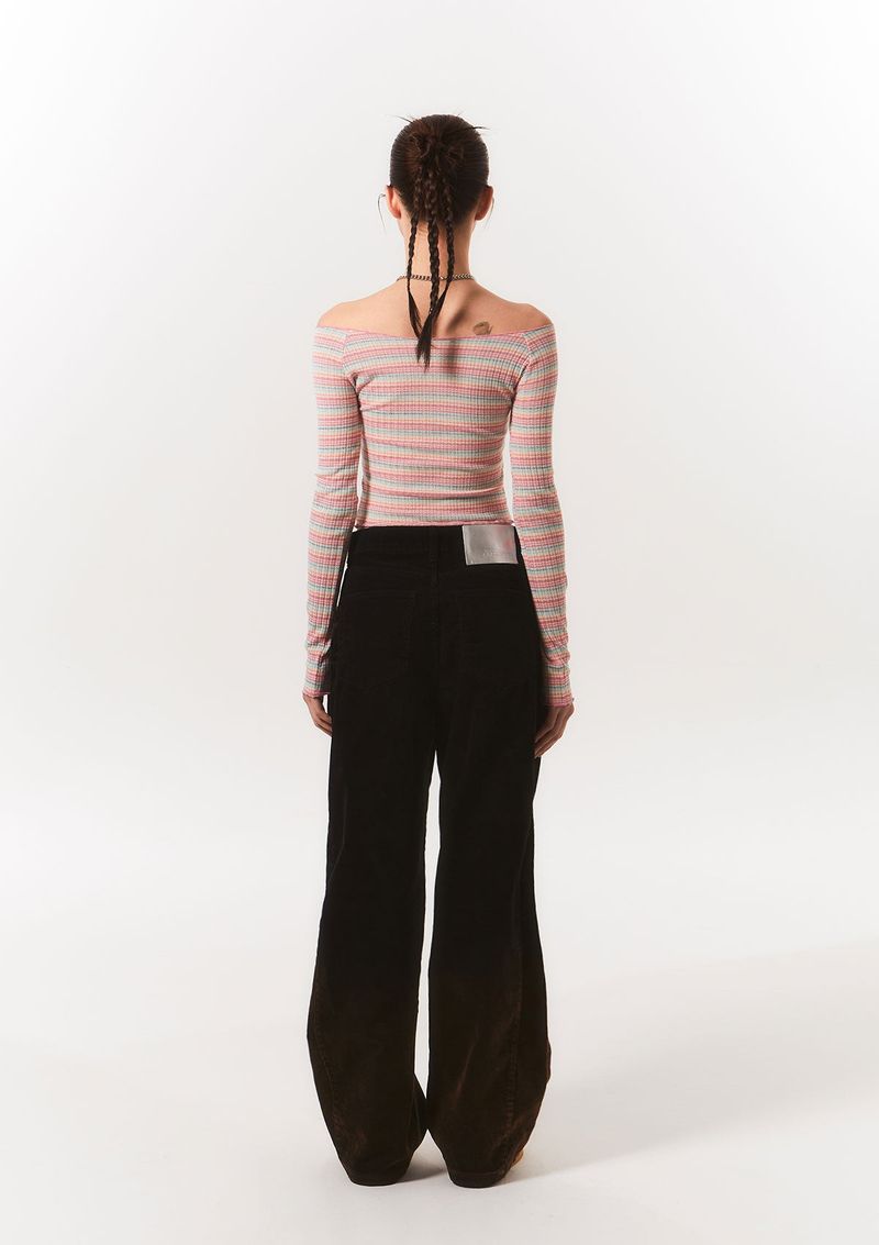coduroy gradation pt - black