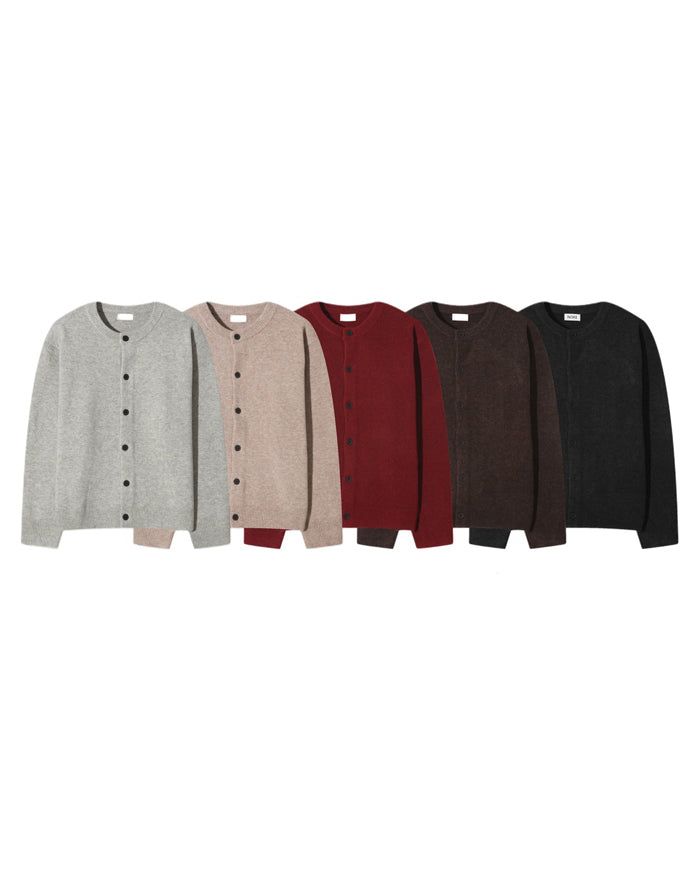 (UNISEX) Wool-Blend Knit Cardigan