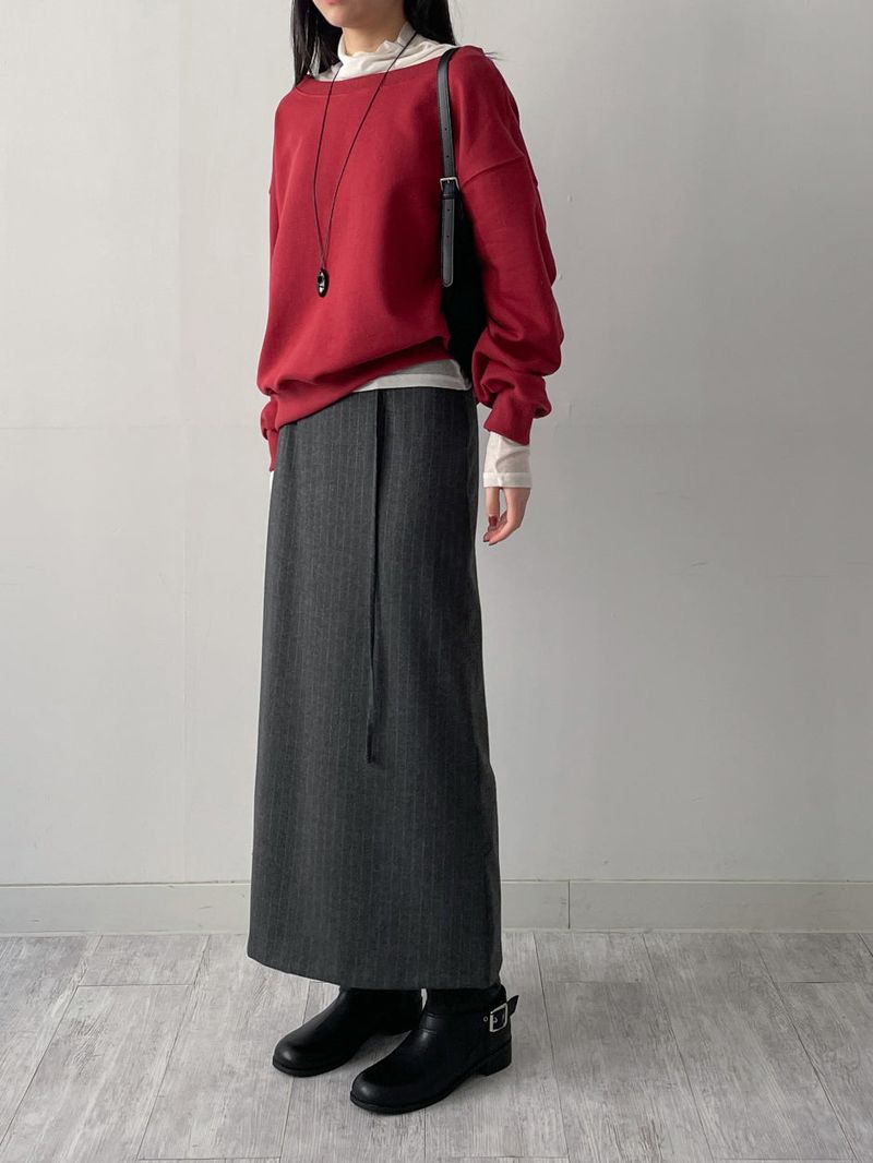 Two-way Boat Neck Over Fit Sweatshirt