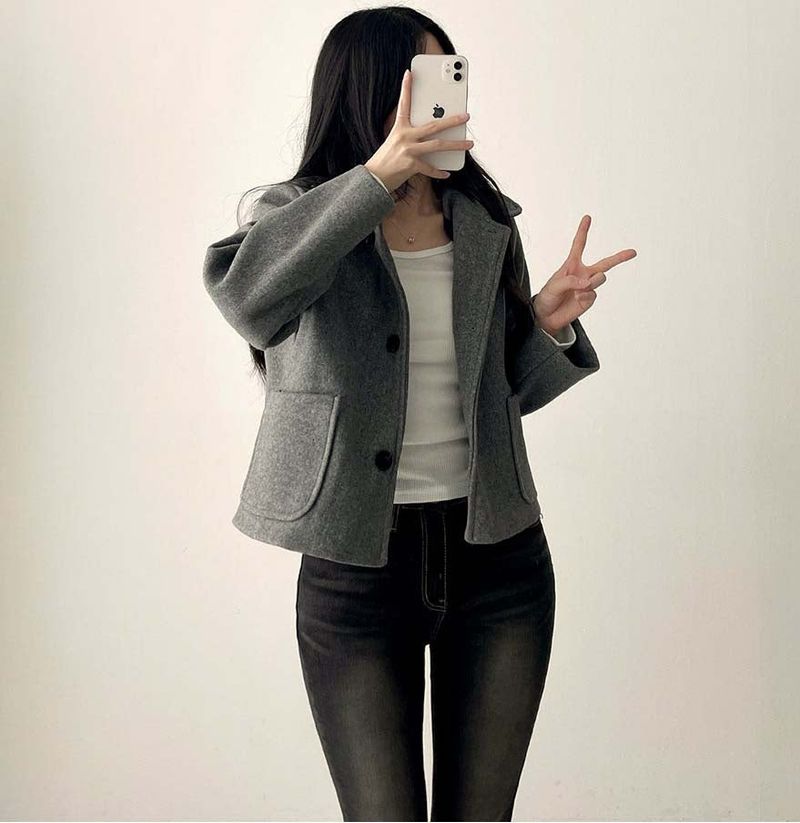Rein pocket short coat jacket