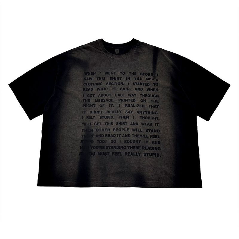 Text Washing Half Sleeve