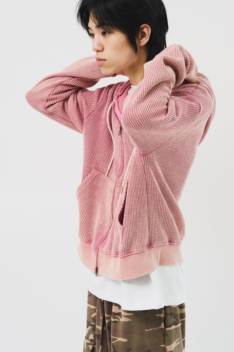 Luar Washed Knitted Zip Hoodie (3color)