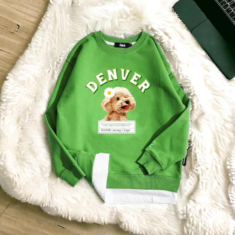 600D-029 DENVER DOG LAYERED SWEAT SHIRTS