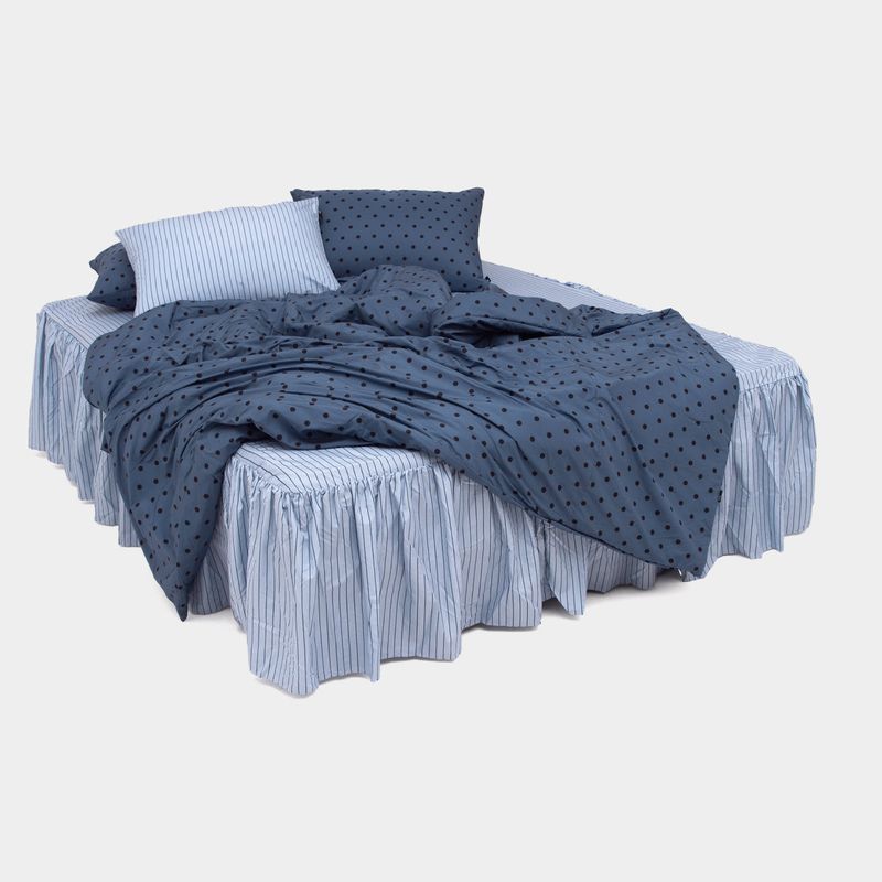 Dust-Free Dot Pattern - Blue Duvet Cover - Q size