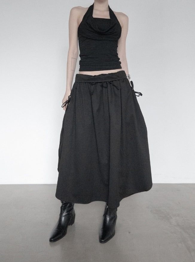 Ar Cowl Neck Halter Tube Top