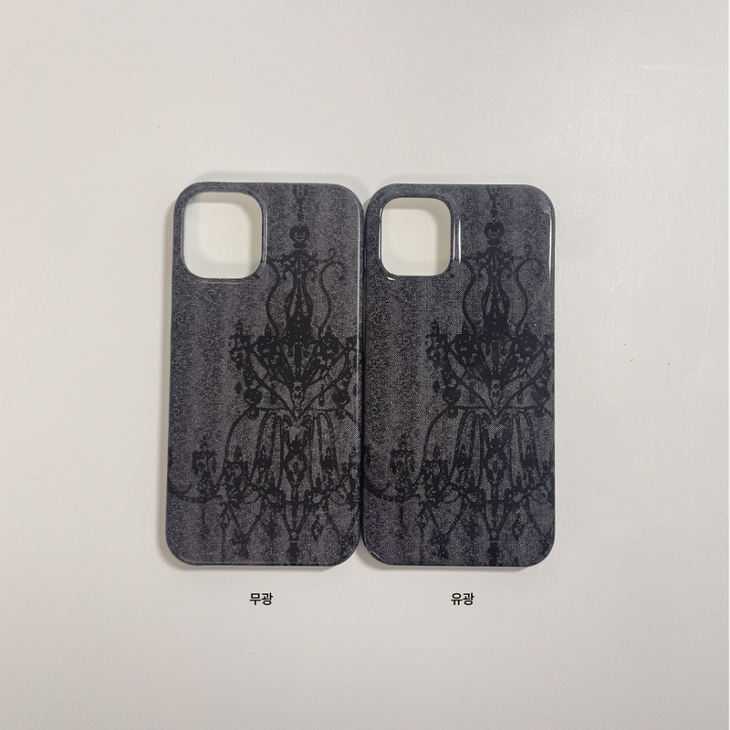[MADE] lace black hard phone case (glossy)