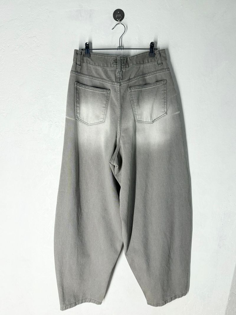 Sand Washing Denim Balloon Pants 2C