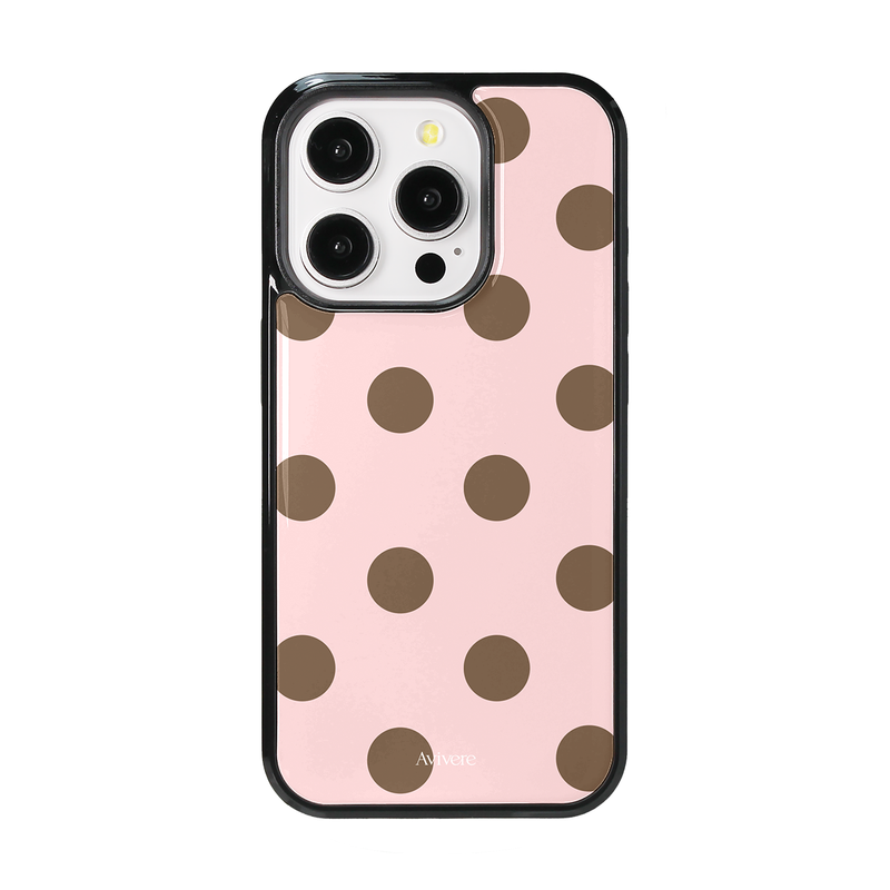 Avivere（アビベール）の「[MADE] Dot glass bumper case(pinkbrown)（Smartphone Accessories）」