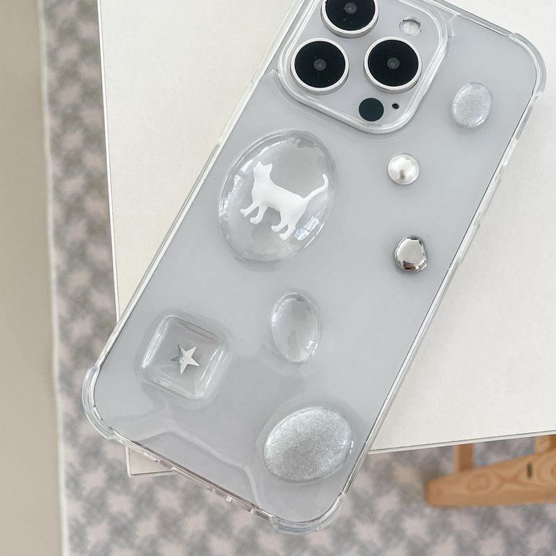 [made]silvering cat resin case 