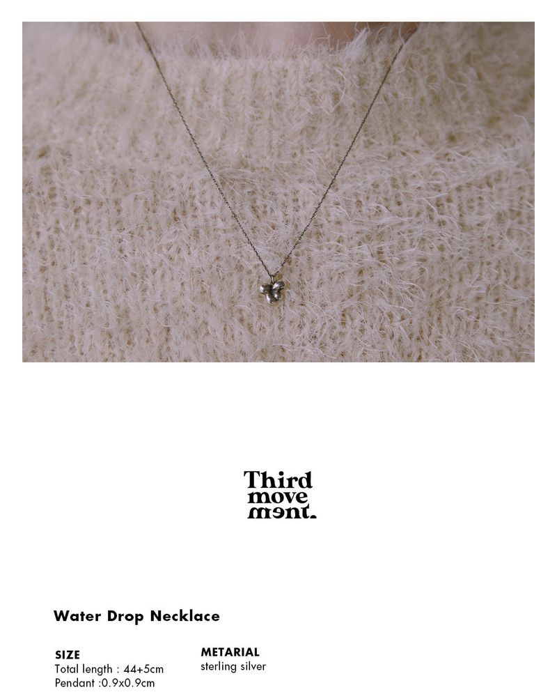 Water Drop Necklace (Antique Silver)
