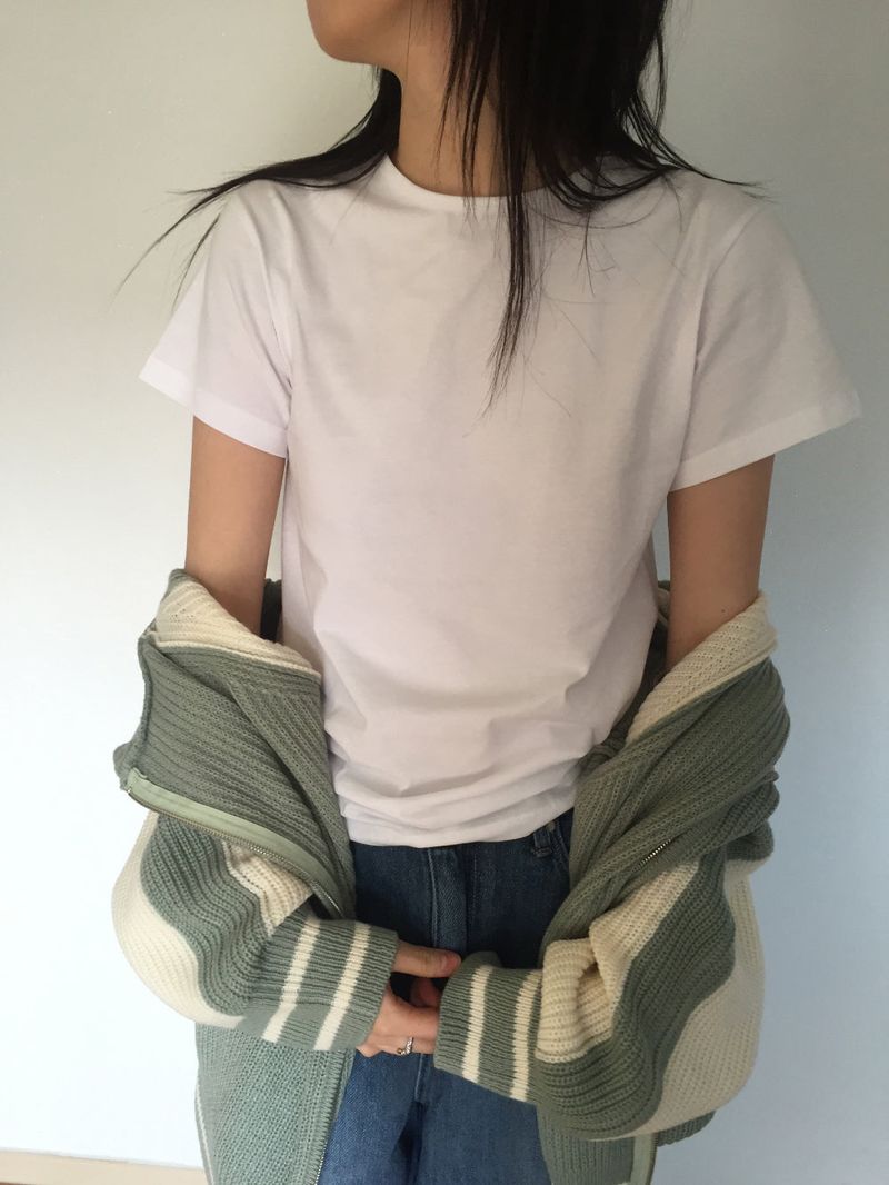 Coloring Hooded Zip-Up Knitwear (4 colors)
