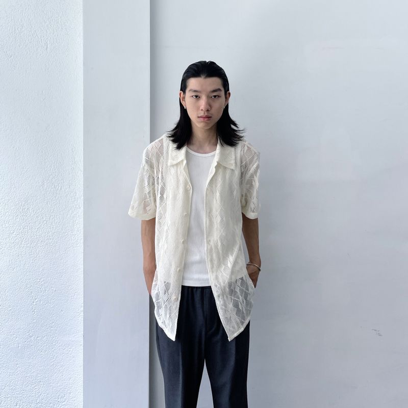 Geometric Openwork Shirt