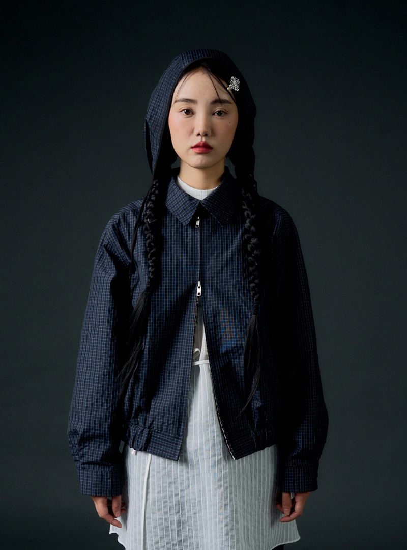 rram（アラーム）の「Checkboard jumper (navy)（Jackets/Outerwear）」