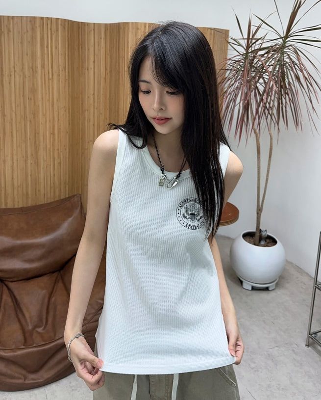 SATIIIZ(サティーズ)の「Eagle Waffle Sleeveless(Tops)」