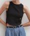 NICOLE CIRCLE LEATHER BELT_BLACK