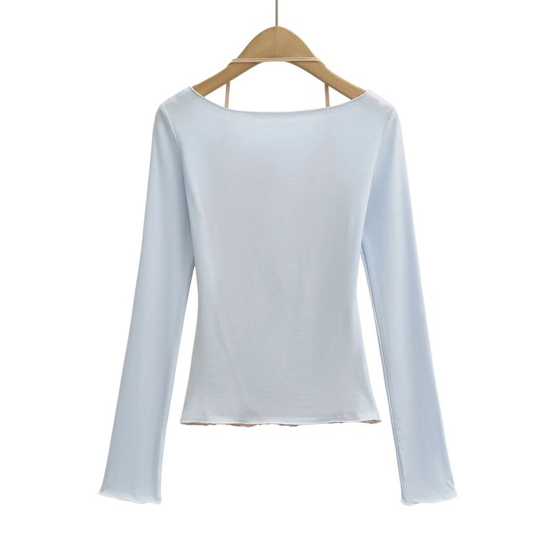 Lace Layered Slit Ribbon Top