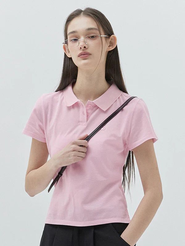 KIRSH（キルシー）の「KIRSH PLAIN SLIM FIT PIQUE T-SHIRT - LIGHT PINK（Tops）」