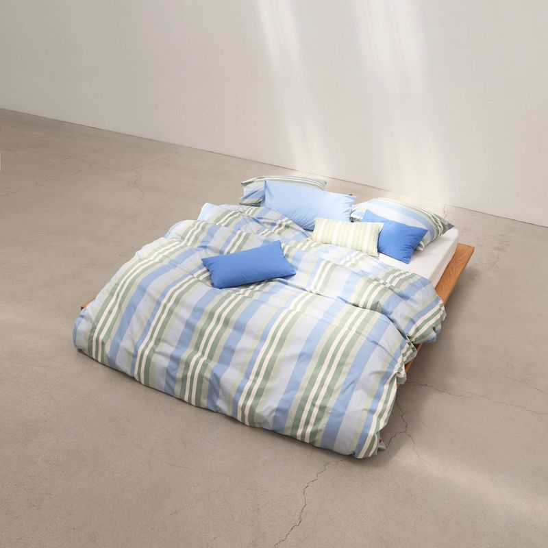MONT SAINT DE RAINT（モンセンドラン）の「ブルーラヤドゥベットカバー Qsize(200x230cm)（インテリア）」