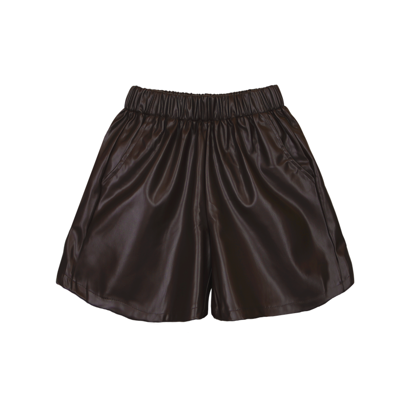 SYNTHETIC LEATHER SHORTS