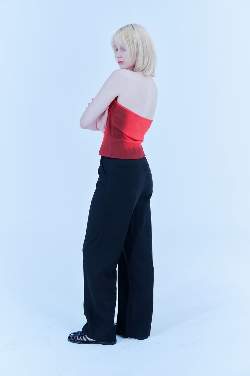 Halter printing top_passion red