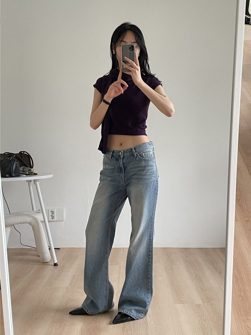 Ross Brush Semi-bootcut Denim Pants