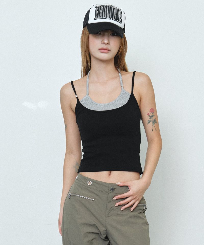 MIDNIGHT MOVE（ミッドナイトムーブ）の「combi top (black)（Tops）」