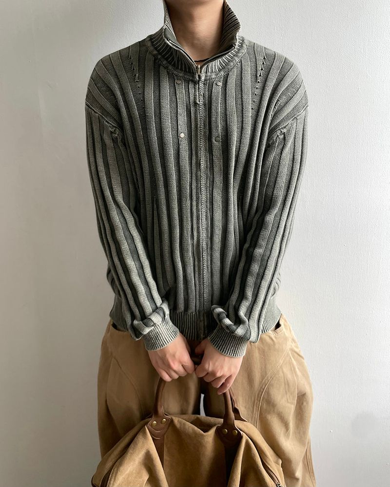 Nex Pigment Knit Zip-up