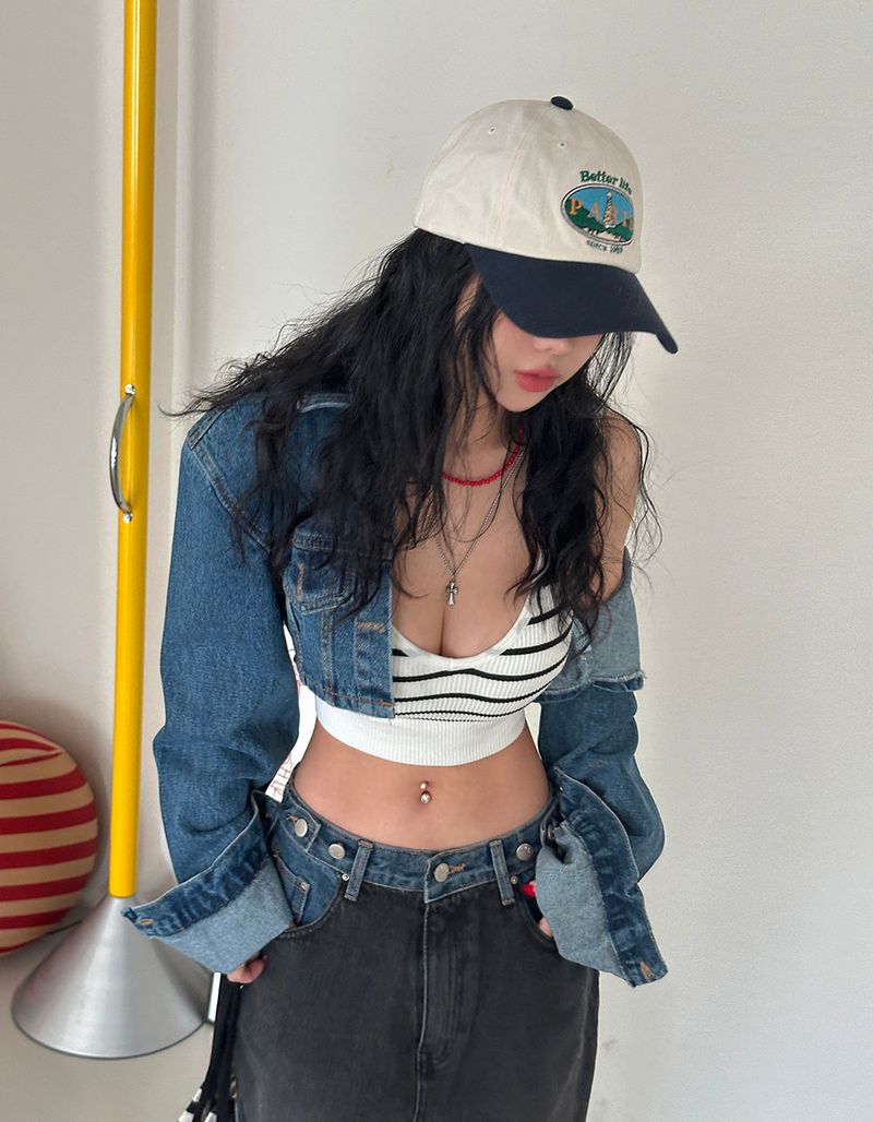 Eiffel Short Cropped Jean Jacket