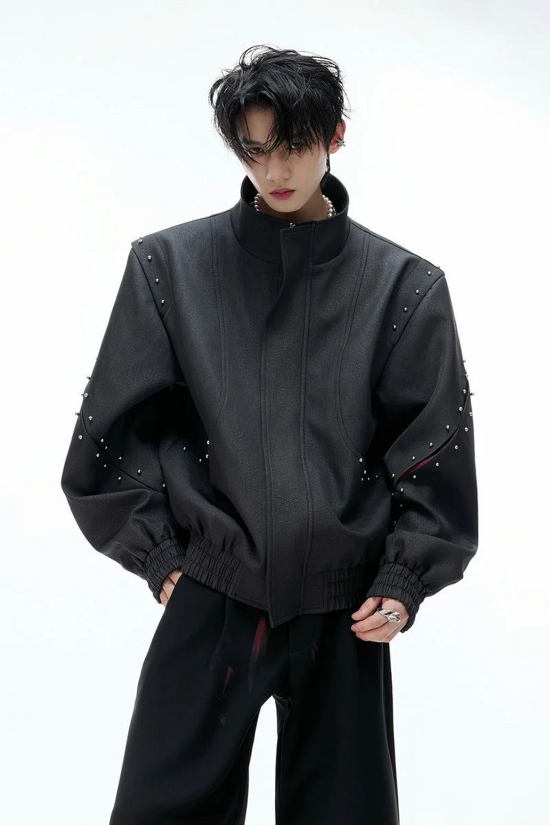 Argue Cultureの「Deconstructed Textured Studded Jacket(Jackets/Outerwear)」