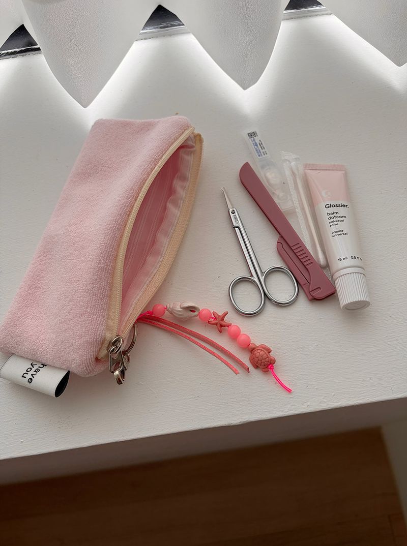 Terry tool pouch - pink